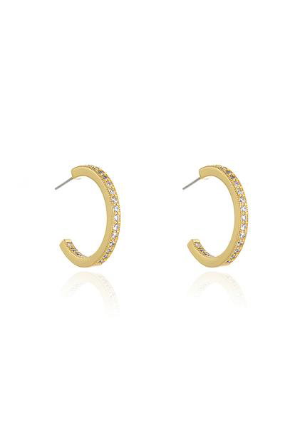 Metallic Cachet London Saga Large Gold Hoop Earrings