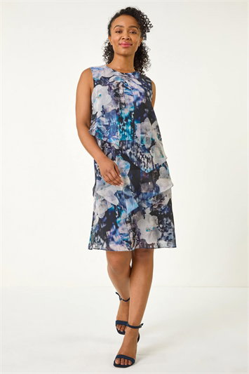 Petite Floral Tiered Dress 14612560
