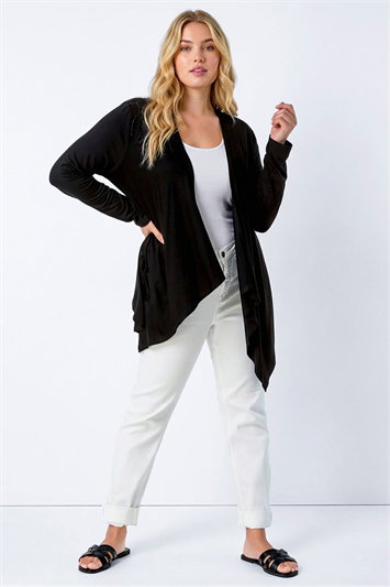 Curve Waterfall Front Jersey Cardigan 19101108