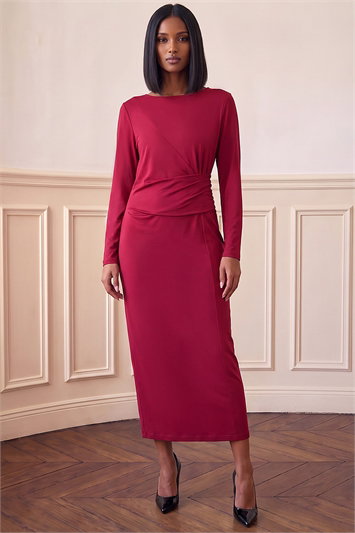 burgundy dress women midi Outfits | Burgundy Dresses Step into any special