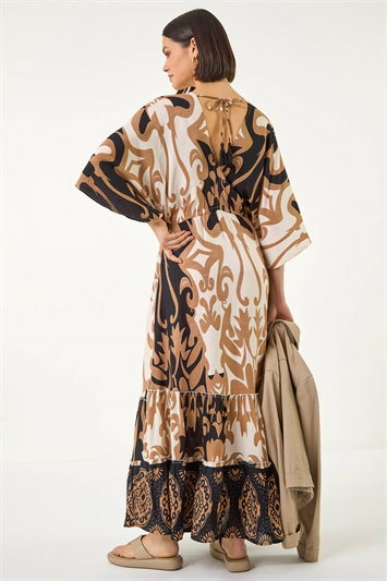 Boho Border Print Maxi Dress 14838789