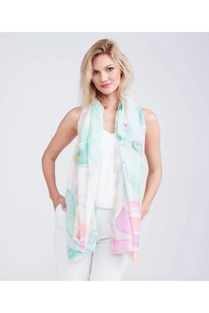 Green Bronte - Lightweight Printed Scarf
