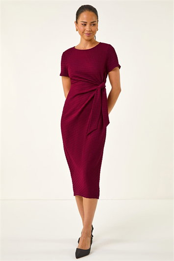Petite Textured Tie Side Dress 14880595