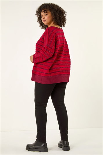 Curve Crochet Stripe Knit 16306278