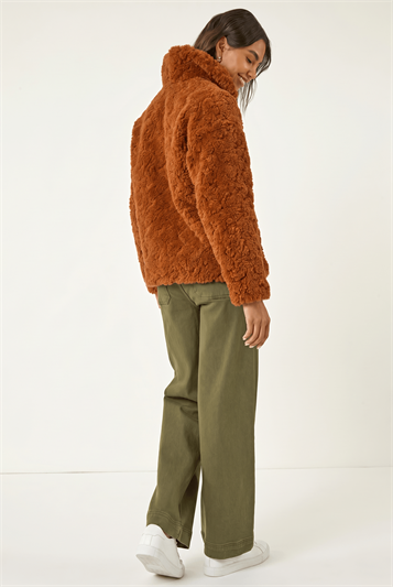 Brown Teddy Borg Jacket
