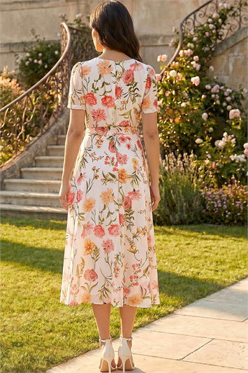 Floral Chiffon Pleated Dress 14858238