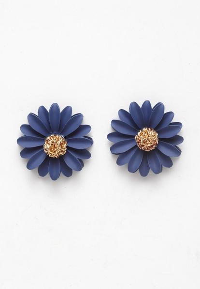 Purple Fuchsia Floral Studs