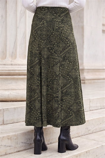 Abstract Midi Skirt 17089340