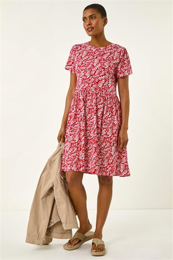 Abstract Print Jersey Stretch Dress 14741578