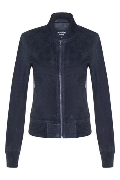 Black Ma-1 Suede Bomber Jacket - Newbury