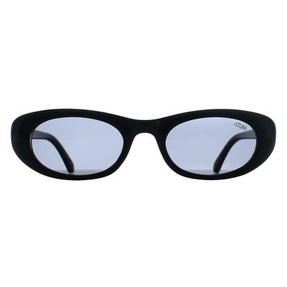 Black Oval Shiny Black Silver Smoke Noctis