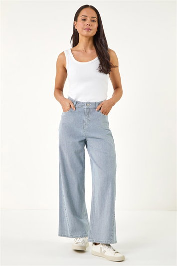 Petite Stripe Cropped Jeans 18111460