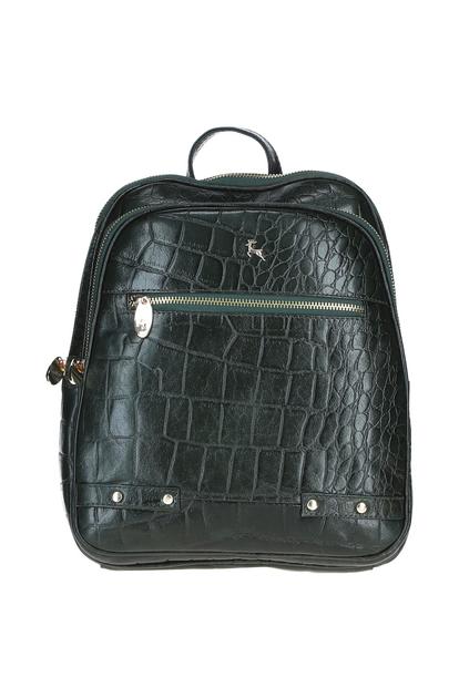 Green 'Camilla' Real Leather Backpack
