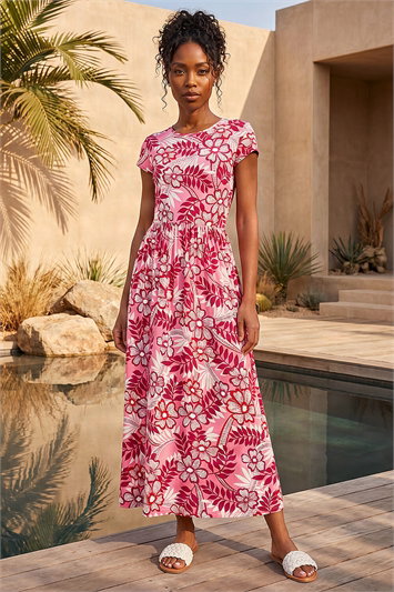 Floral Pocket Midi Dress 14881572