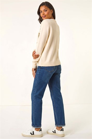 Sequin Floral Knit Jumper 16226638