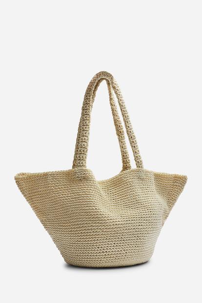 Brown Elowen Mesh Shopper Shoulder Bag