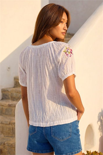 Floral Cross Stitch Blouse 10228438