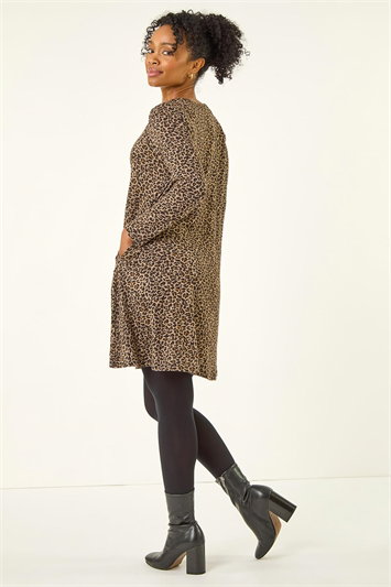 Petite Leopard A-Line Dress 14814614