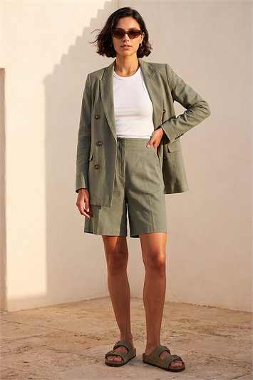 Cotton Double Breasted Collar Jacket 15026340
