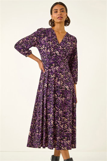 Abstract Print Midi Dress 14817676