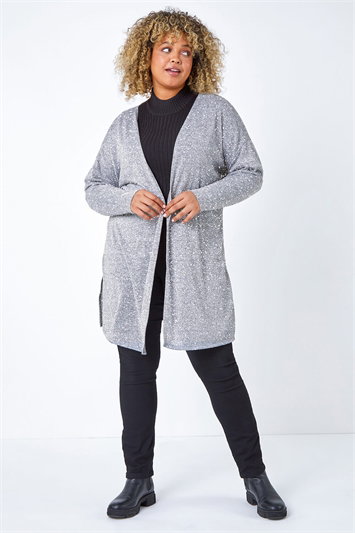 Curve Knitted Glitter Stretch Cardigan 19254385