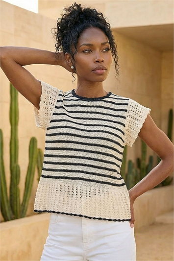 Stripe Knitted Top 16331938