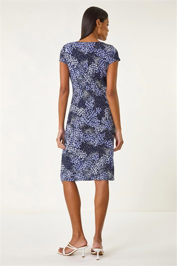 Floral Stretch Gathered Shift Dress 14658348
