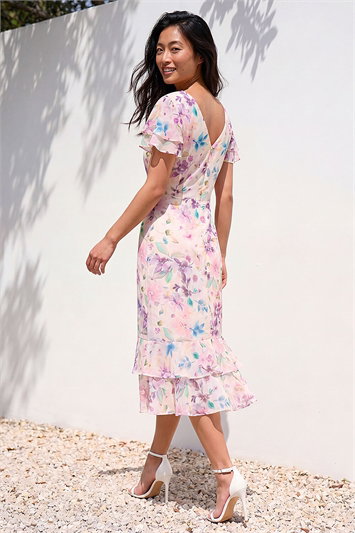 Petite Floral Double Frill Dress 14682872