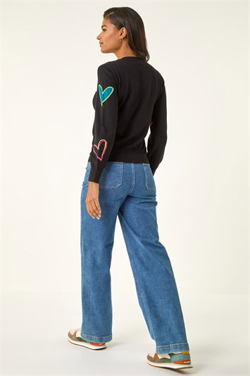 Heart Print Knitted Jumper 16062508