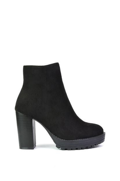 Black 'Cole' Ankle Boots With Platform Heel