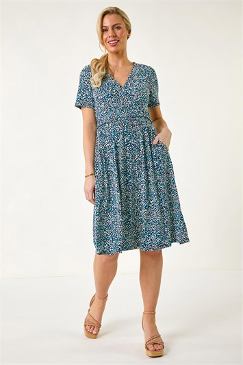Petite Spot Puff Print Dress 14661860