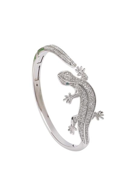 Metallic Diva Lizard Cuff Bracelet