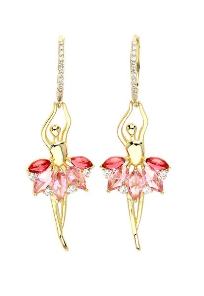 Pink Diva Ballet Dancer Earrings