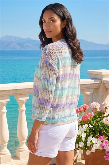 Ombre Longline Knit Cardigan 16326145