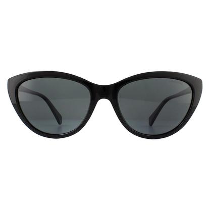 Black Cat Eye Black Grey Polarized Sunglasses