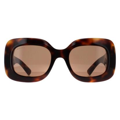 Brown Square Havana With Silver Brown Gg1695s