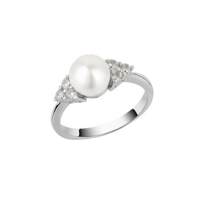 Metallic Sterling Silver Grape Pearl Ring