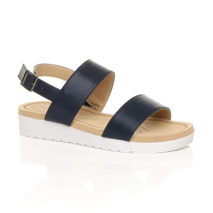 Black Flatform Strappy Sandals