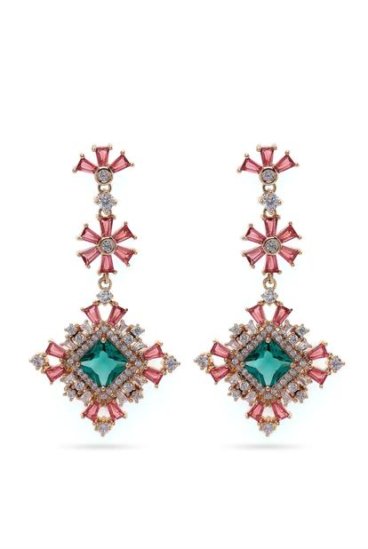 Multi Daisy Drop Earrings