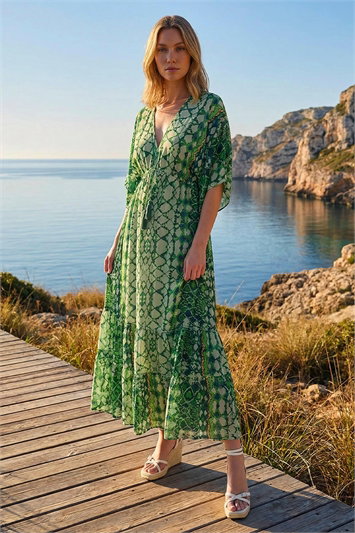 Boho Aztec Maxi Dress 14853834