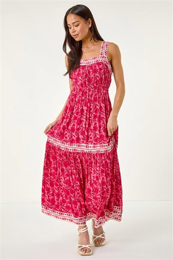 Petite Floral Tiered Maxi Dress 14711072
