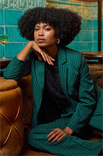 Tailored Pinstripe Blazer 15045734