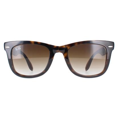 Brown Rectangle Light Havana Brown Gradient Folding Wayfarer 4105 Sunglasses