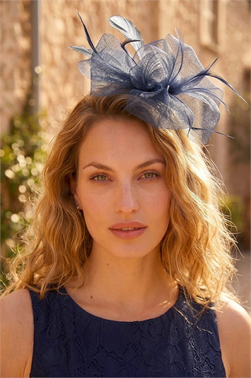 Blue Large Floral Fascinator