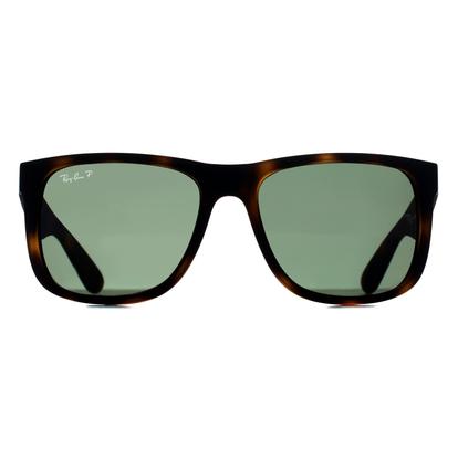 Brown Rectangle Matte Havana Dark Green Polarized Rb4165 Justin