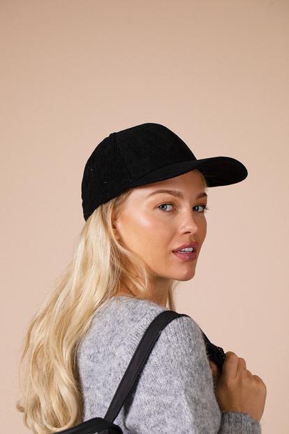 Black Corduroy Cap