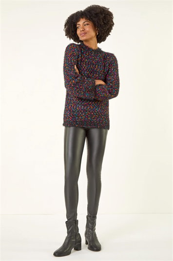 Fluffy Print Knit Jumper 16298608
