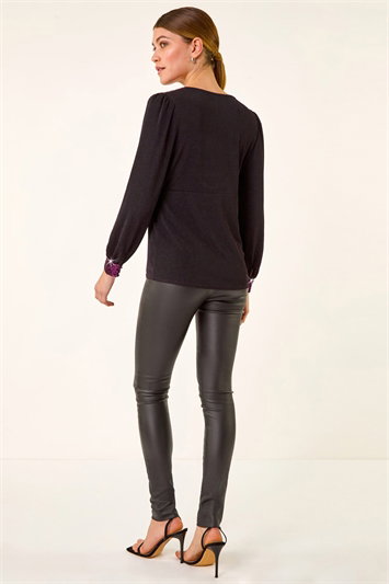 Shimmer Sequin V-Neck Top 19437732