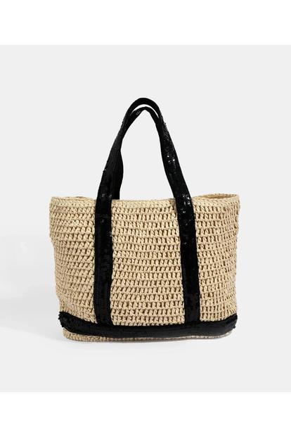 Cream Octavia - Straw Tote Bag