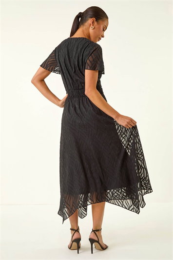 Petite Front Twist Jacquard Dress 14621608